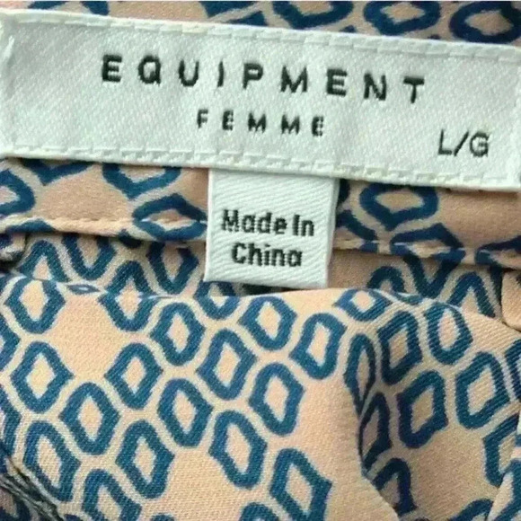 Equipment Femme Bouvier Button Down Long Sleeves Women's Shirt Size Large - Picture 7 of 8